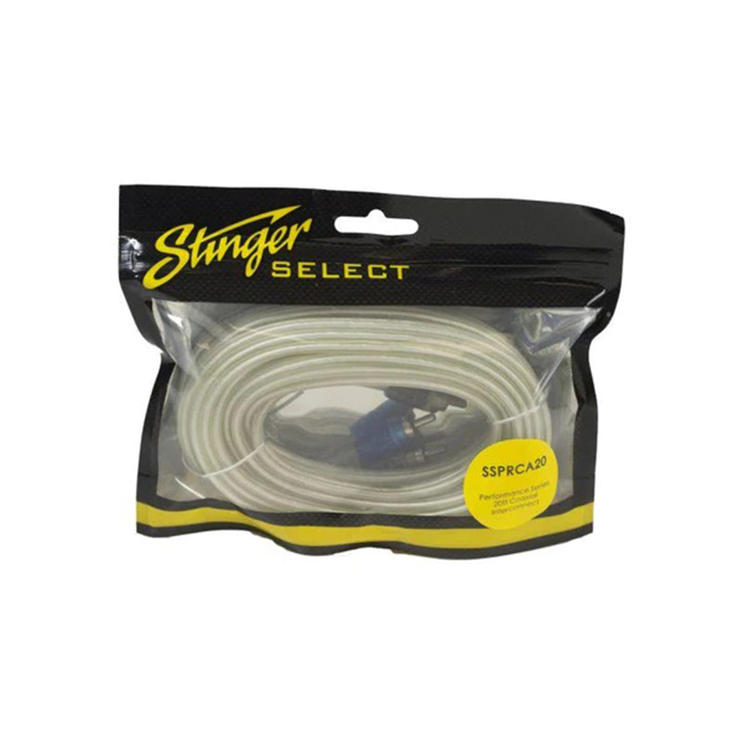 Stinger Select SSPRCA20, Performance Series Coaxial RCA, 20 FT