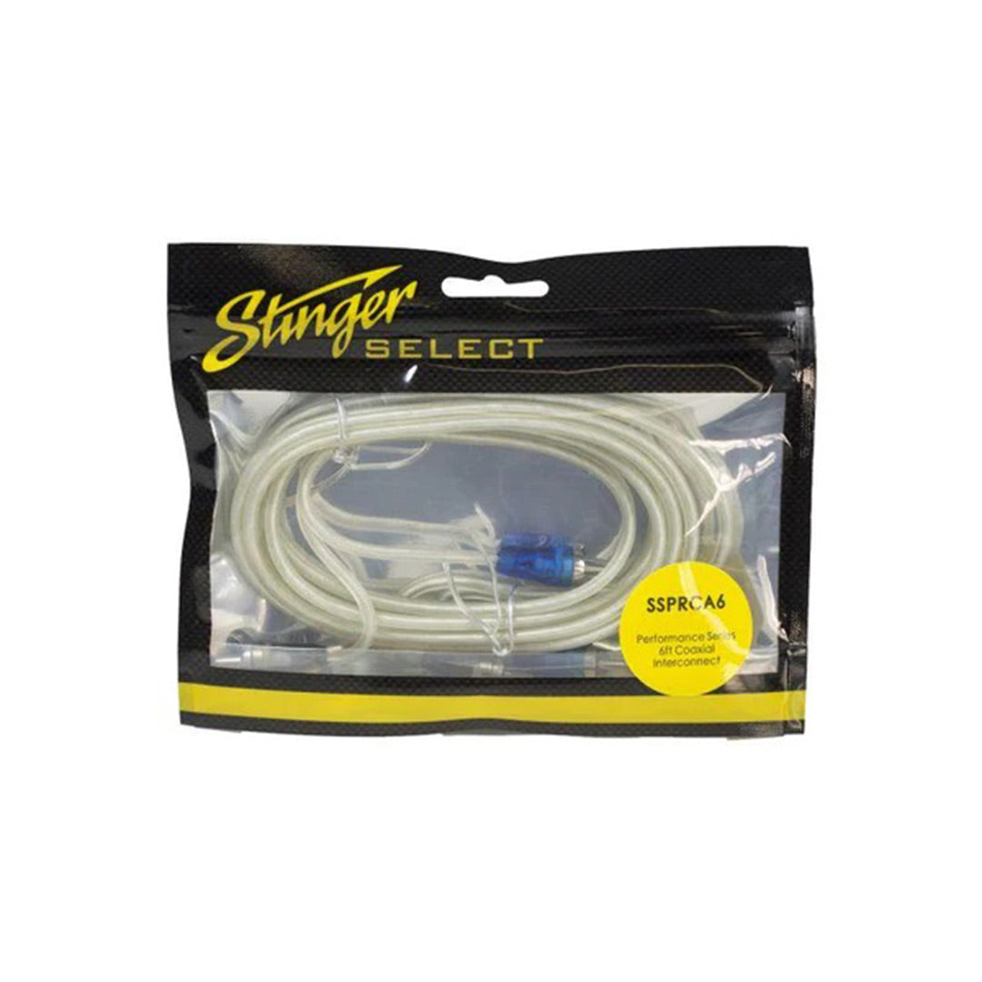 Stinger Select SSPRCA6, Performance Series Coaxial RCA, 6 FT