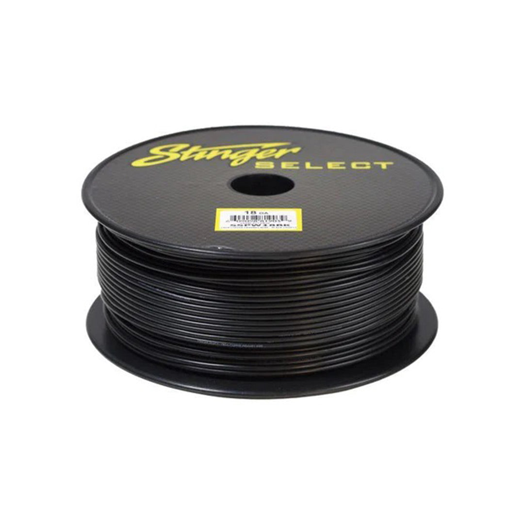 Stinger Select SSPW18BK, 18 Gauge Black Primary Wire - 500 FT