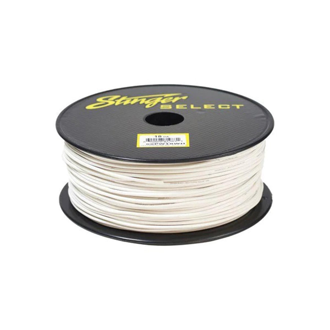 Stinger Select SSPW18WH, 18 Gauge White Primary Wire - 500 FT