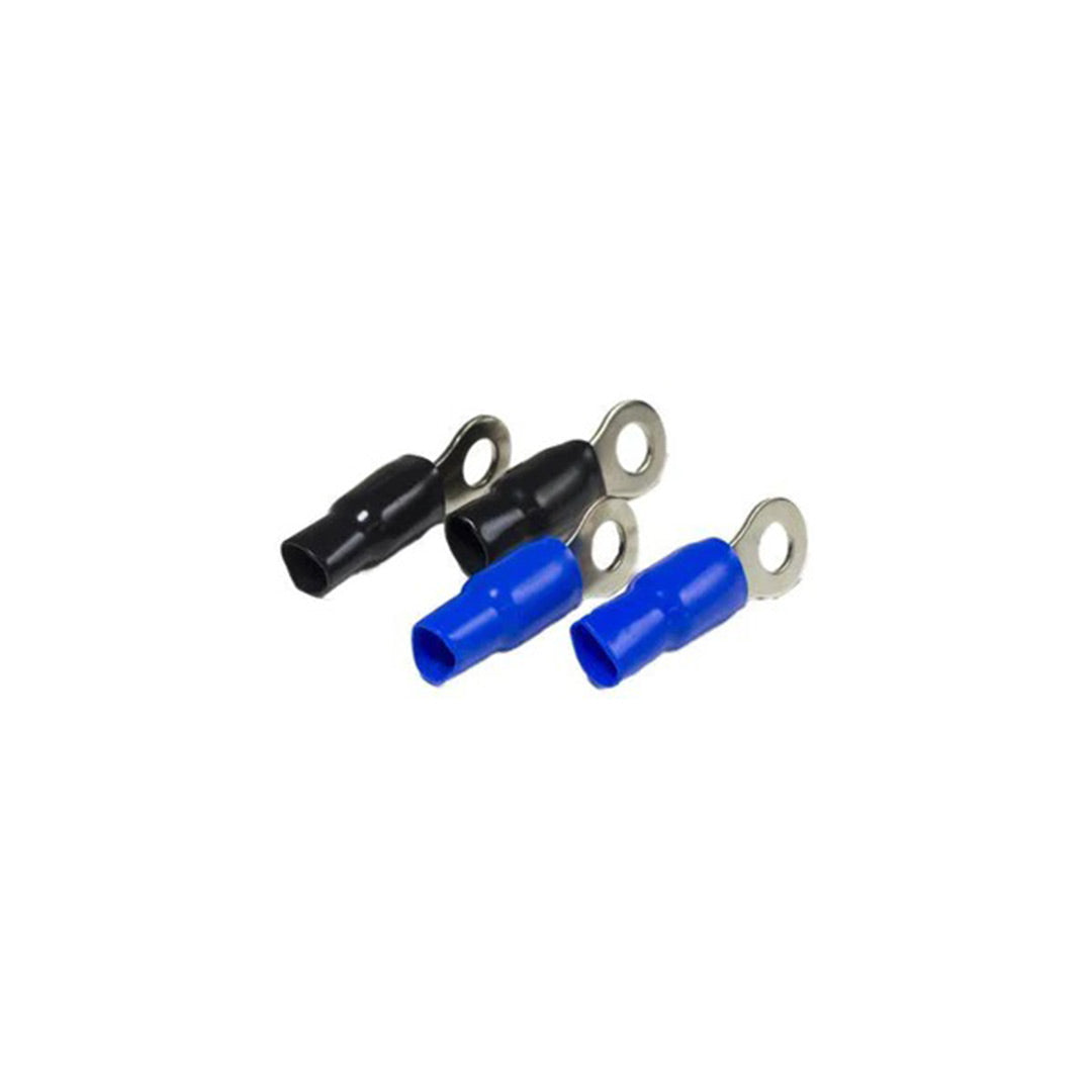 Stinger Select SSRT4, 4 Gauge Ring Term Blue-Black Boots 4 Pack