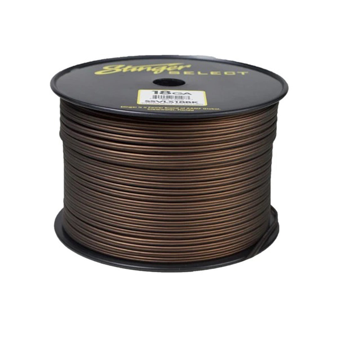 Stinger Select SSVLS18BK, VL Series Matte Black 18 Gauge Speaker Wire - 1000 FT