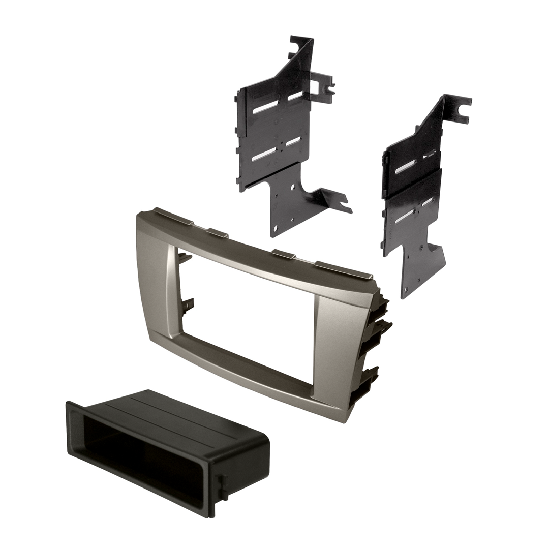 American International TOYK983S, 2007-2011 Toyota Camry Single DIN / ISO w/ Pocket or Double DIN Silver Dash Kit
