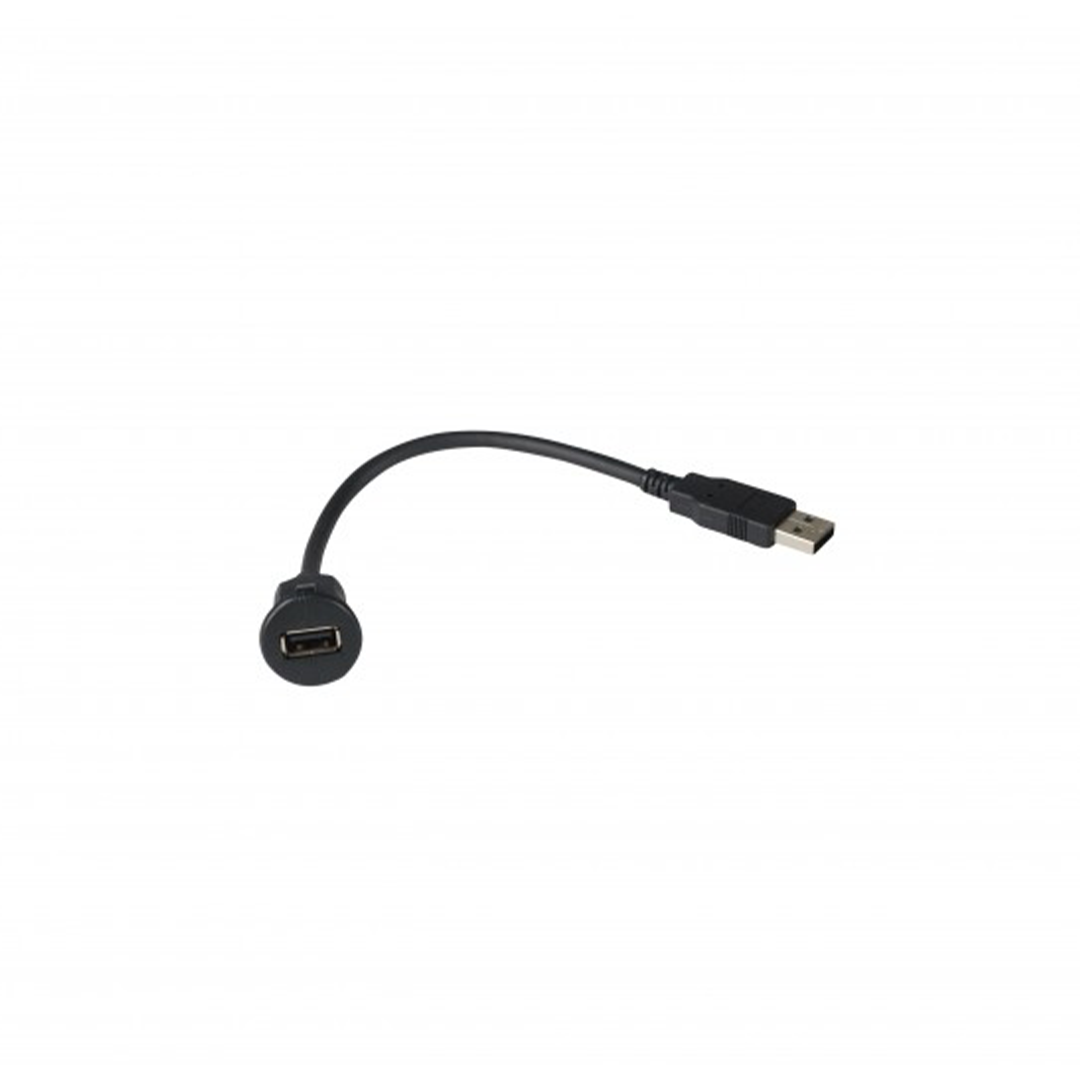 PAC USBDMA1, 12 Inch Short USB Dash Mount Adaptor Cable. Connects To Any Standard USB Cable. USB Type A Male To USB Type A Female Extension