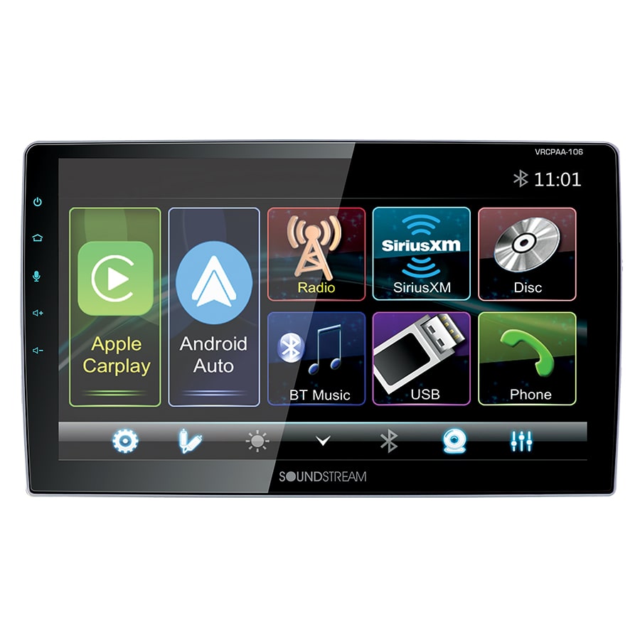 Soundstream VRCPAA-106, Reserve 10.6" Double DIN Multimedia Receiver w/ Apple CarPlay & Android Auto