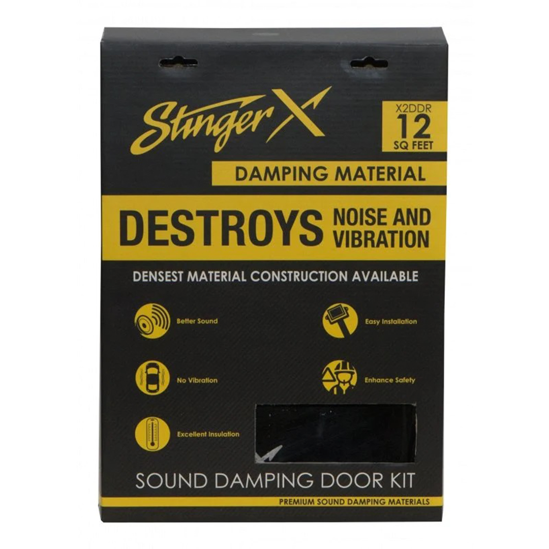 Stinger X2DDR, X-Mat Sound Damping Door Kit - 12 Sq. Feet