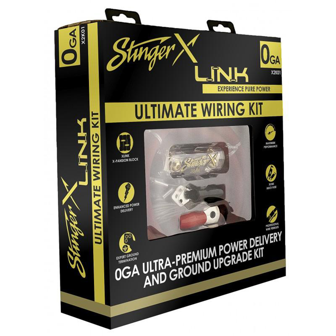 Stinger X2K01, X2 Series 1/0 Gauge Power / Ground Only Amplifier Install Kit