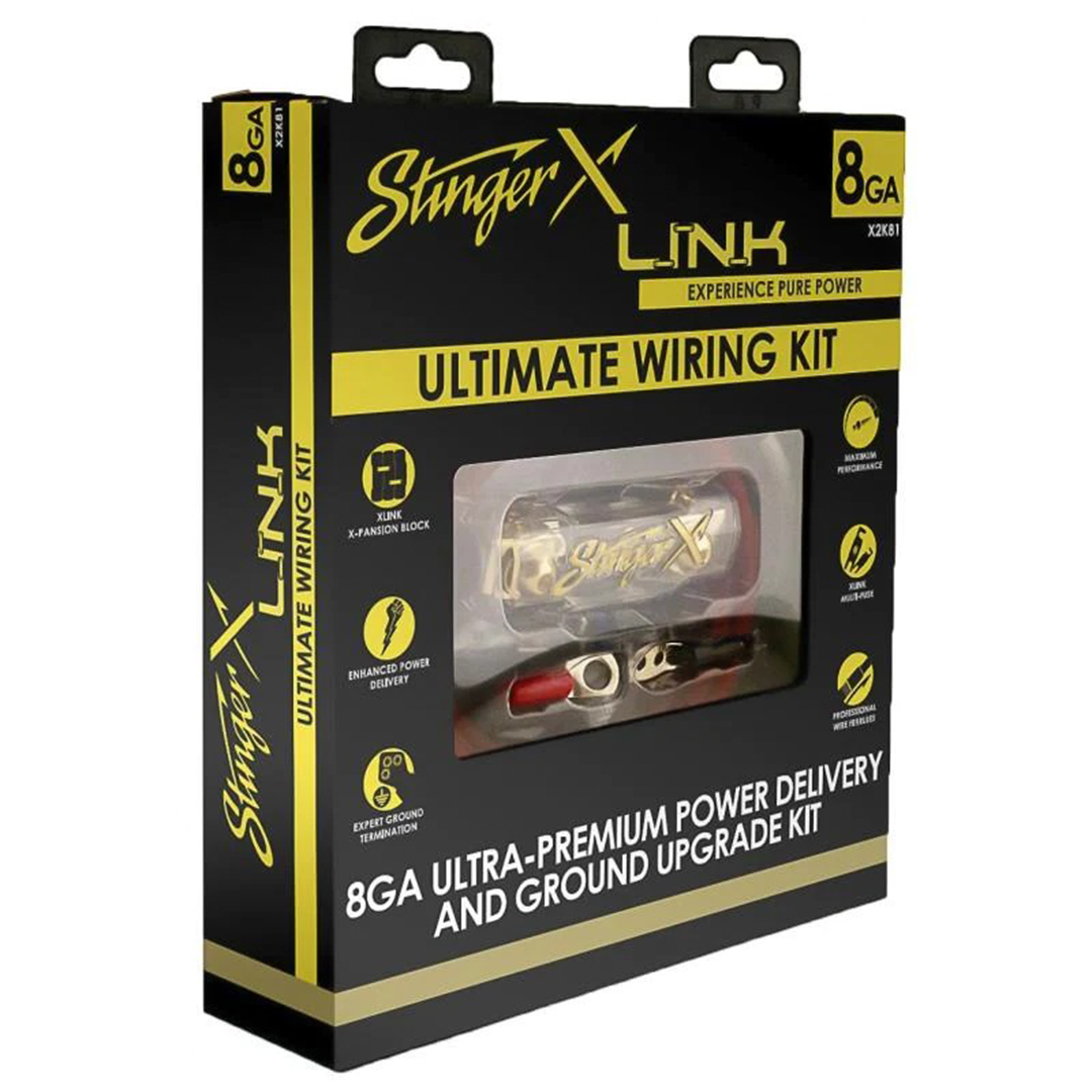 Stinger X2K81, X2 Series 8 Gauge Power / Ground Only Amplifier Install Kit