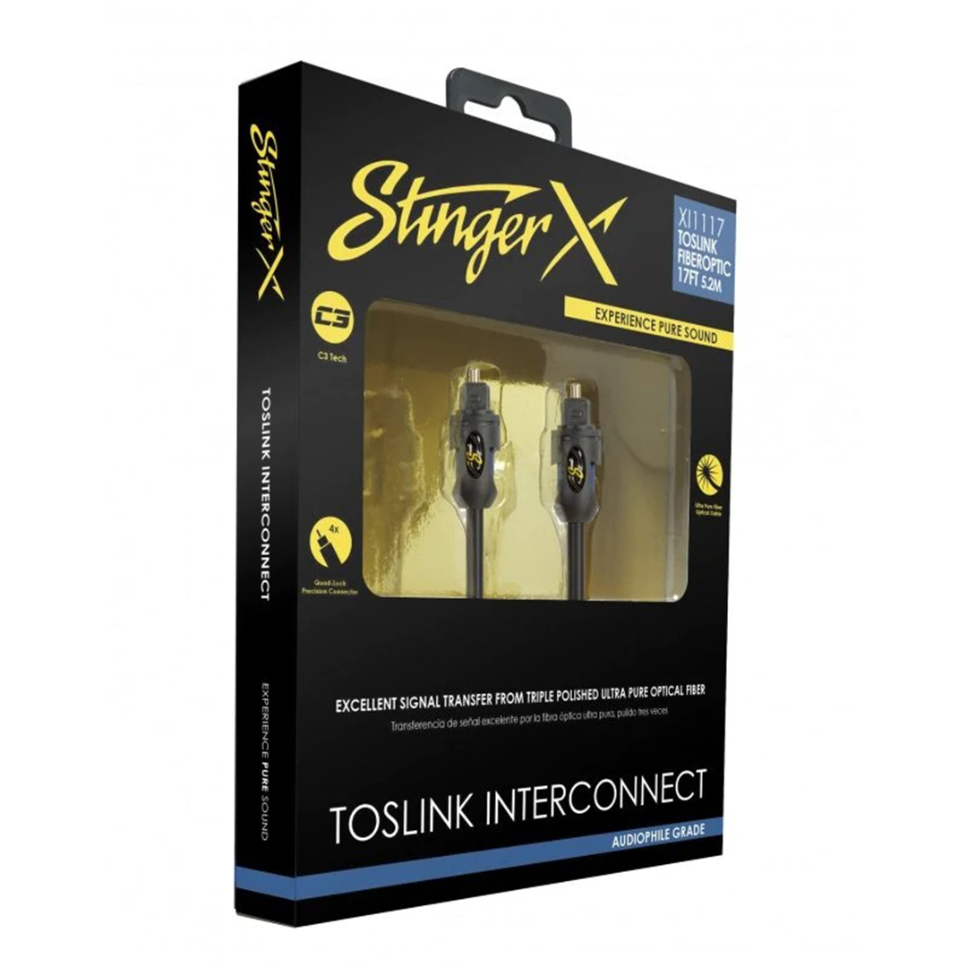 Stinger XI1117, X1 Series Toslink Interconnect Fiberoptic Cable - 17 Feet