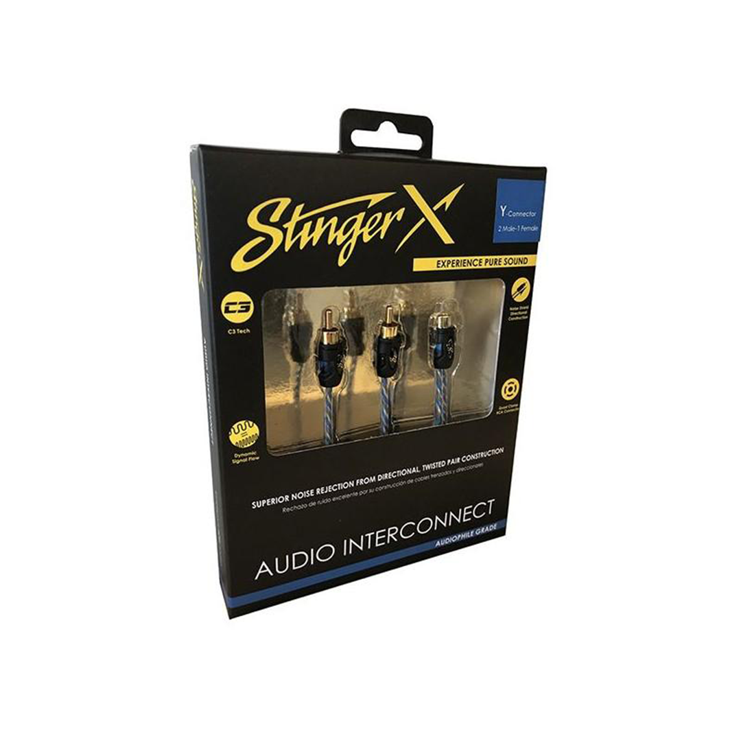 Stinger XI12YM, X1 Series 1 Female to 2 Male Y Cable