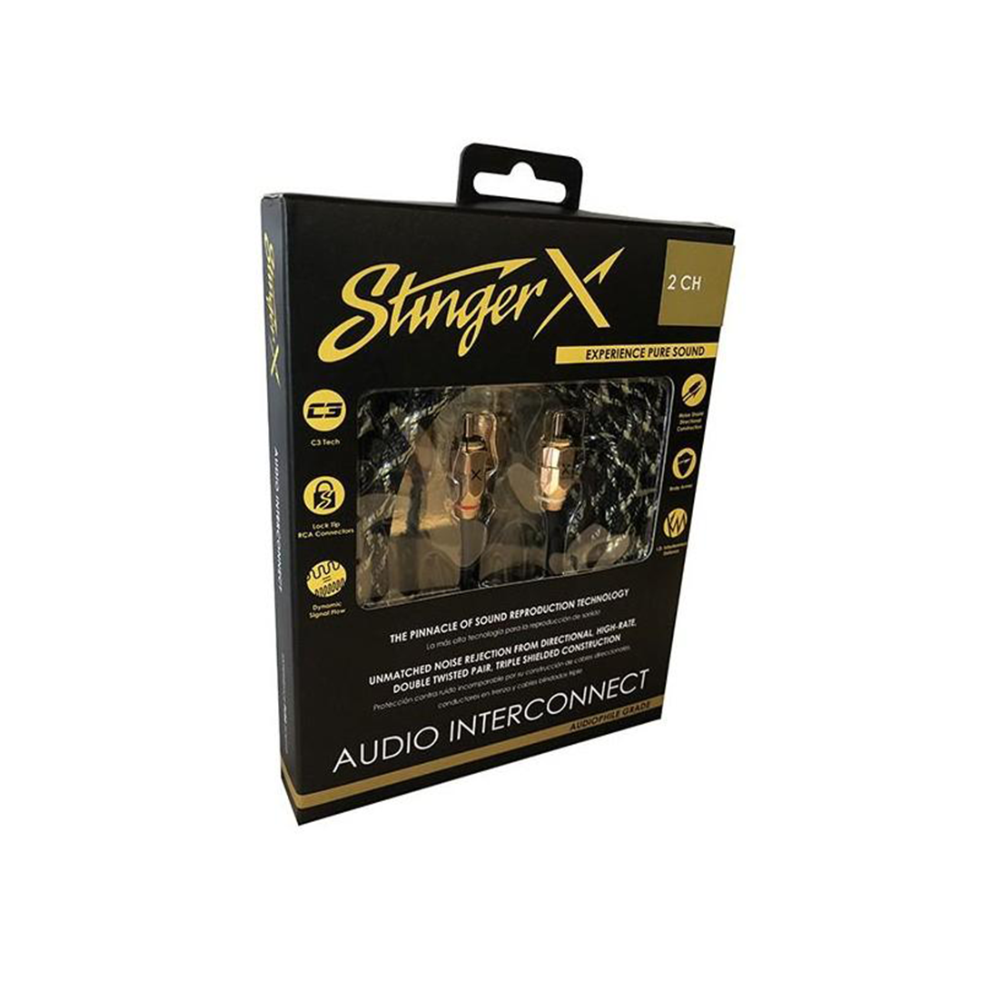Stinger XI3212, X3 Series 2 Channel Triple Shielded Directional Twisted Pair w/ Silver Plated Copper Conductors - 12 Feet