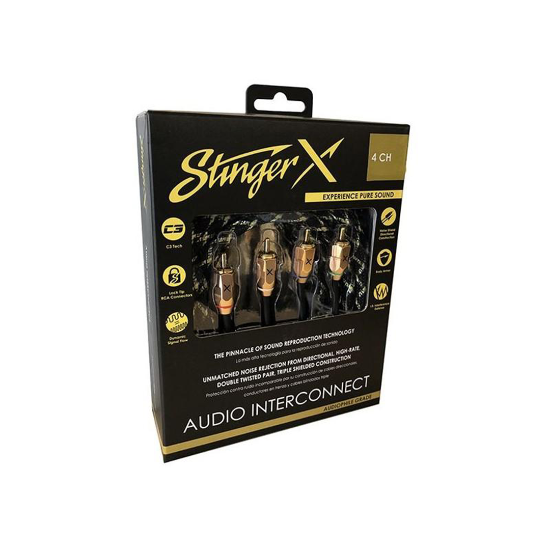 Stinger XI3417,  X3 Series 4 Channel Triple Shielded Directional Twisted Pair w/ Silver Plated Copper Conductors - 17 Feet