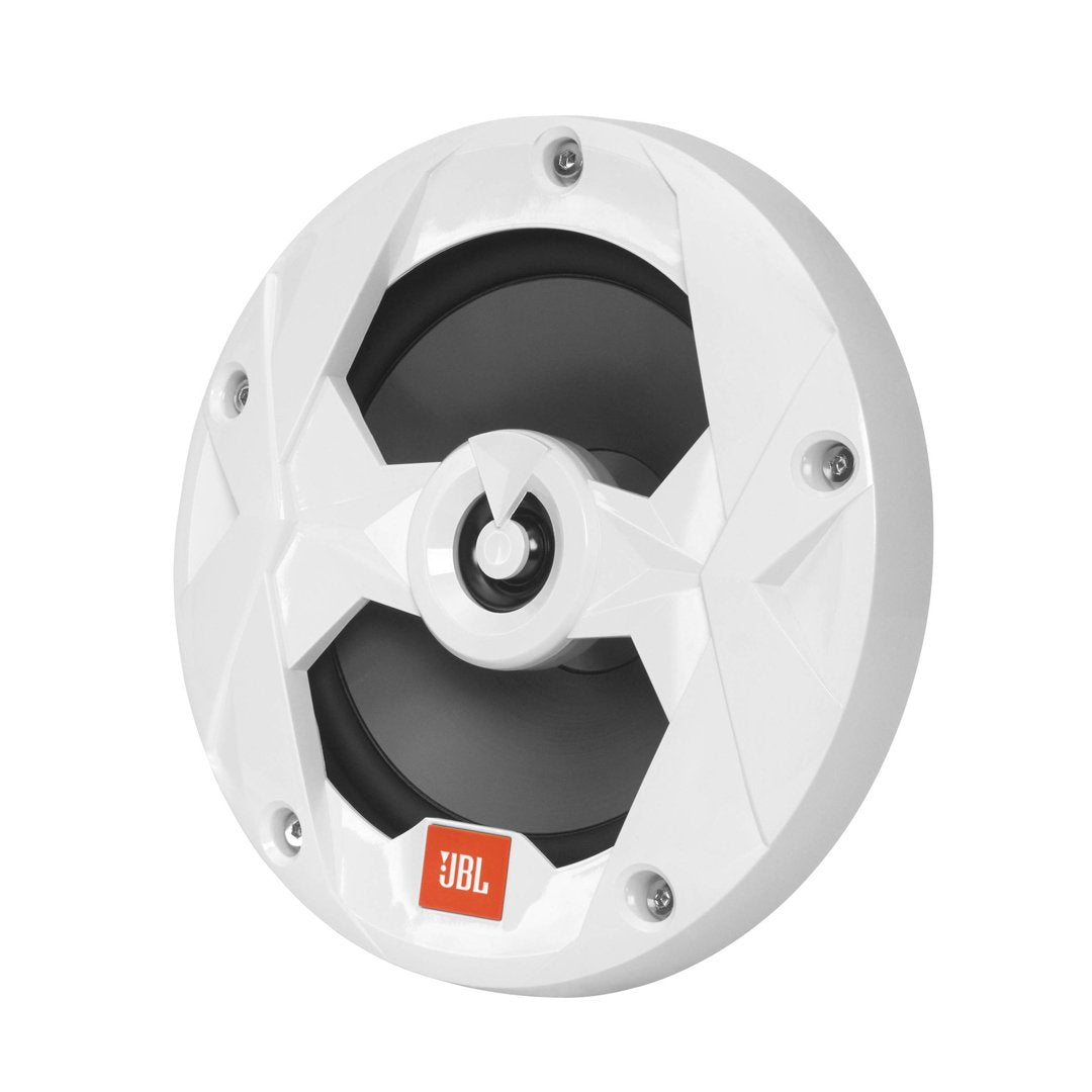 JBL MS65LW, Club Series Marine 6 1/2" Mulit-element 2-Way Marine Coaxial Speakers w/ RGB Lighting- 75W (White)