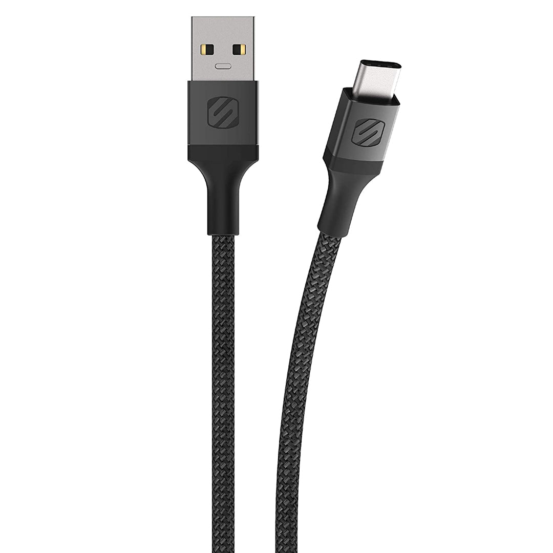 Scosche CAB10SG, Strikeline USB to Type-C Sync Braided Charging Cable, 10FT