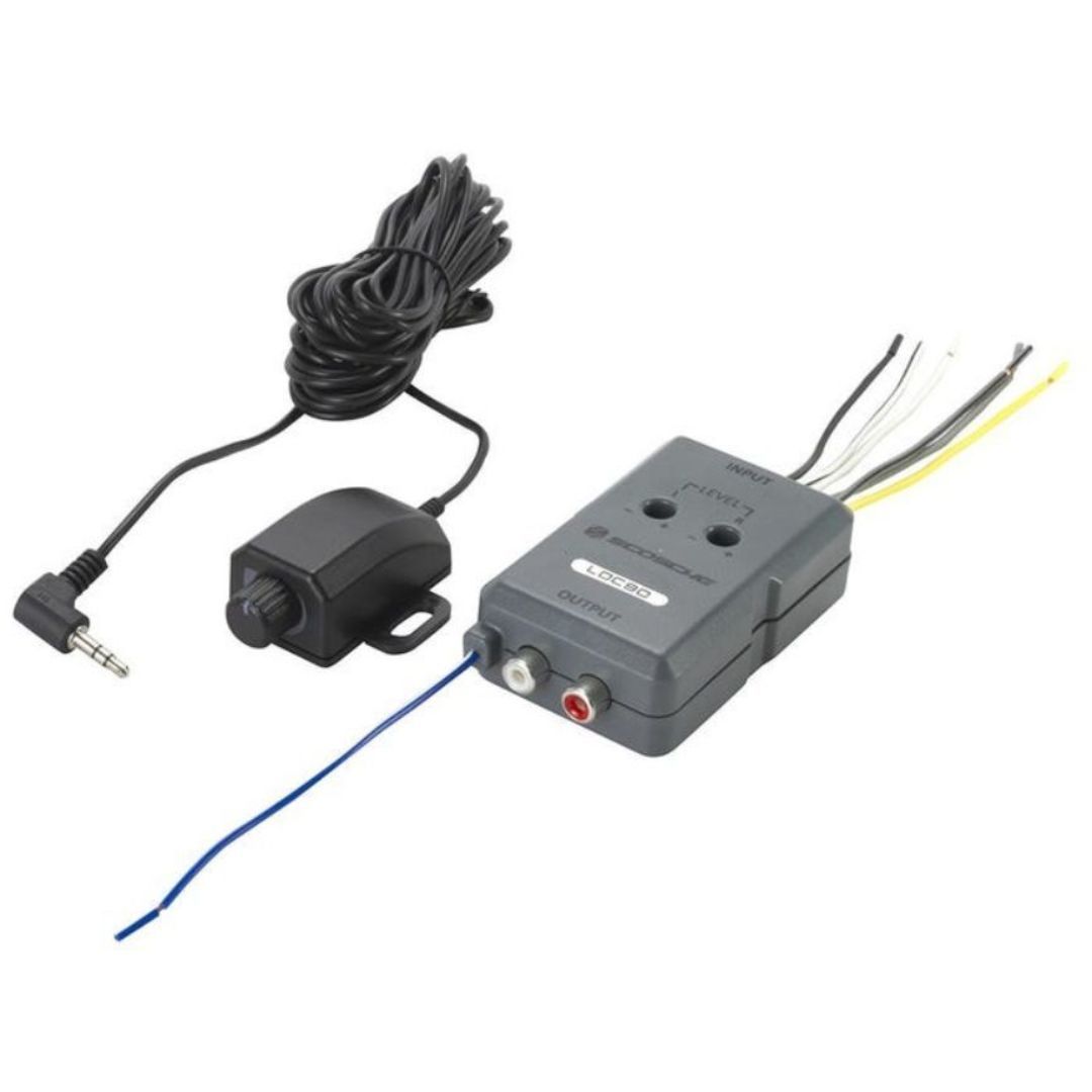 Scosche LOC90, 2Ch Line Output Converter w/ Remote Level Control And Signal Sensing +12V Remote Output