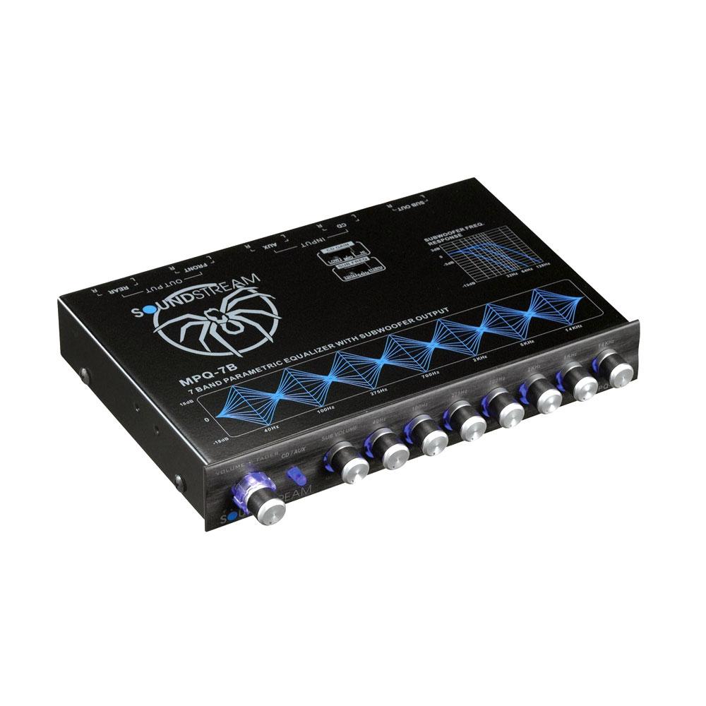 Soundstream MPQ-7B, 1/2 DIN 7-Band Graphic EQ w/ Subwoofer Control