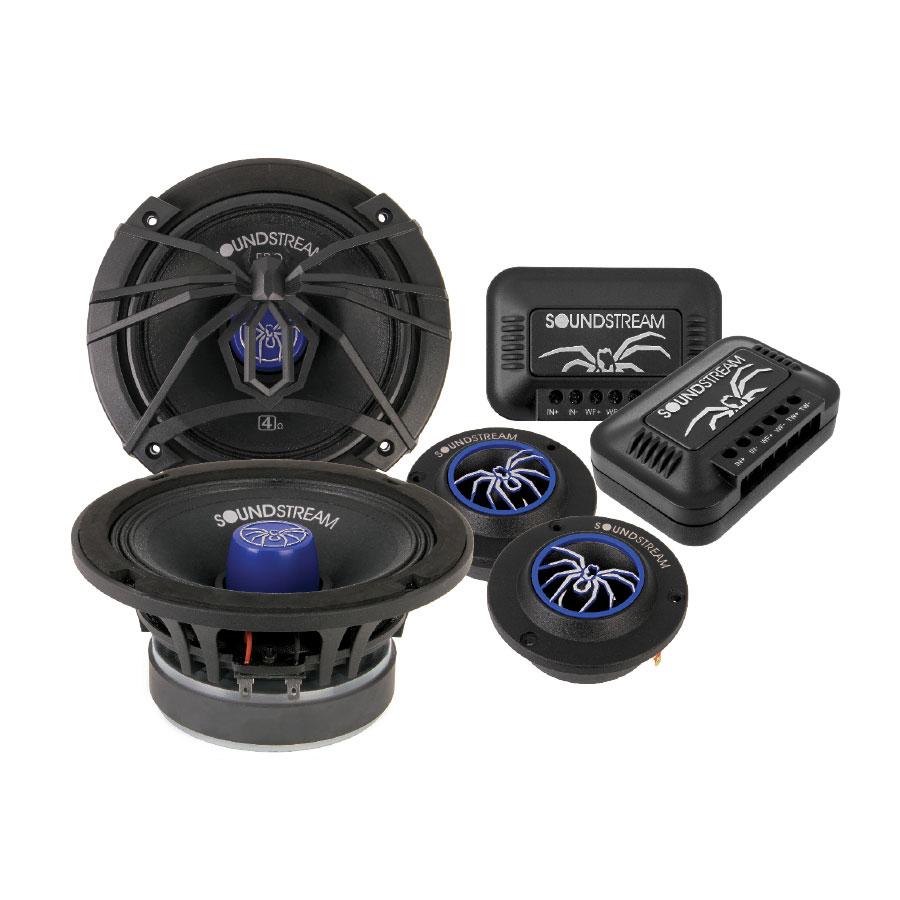 Soundstream SM.650PROC, SM Pro Die-Cast 6.5" Pro Audio Components w/ Tweeters-Crossovers, 250W, 4 Colors