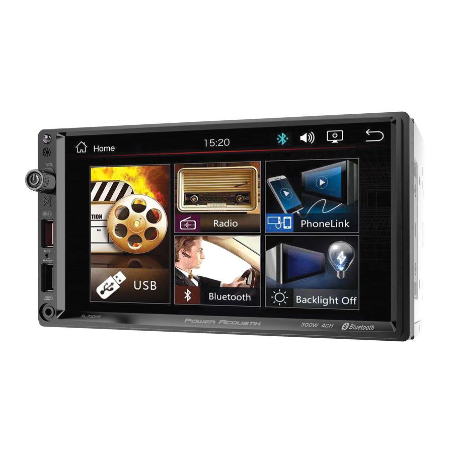 Power Acoustik PL-700HB, 2-DIN Digital Media (no DVD) w/ Phonelink, Bluetooth & 7" Capacitive LCD