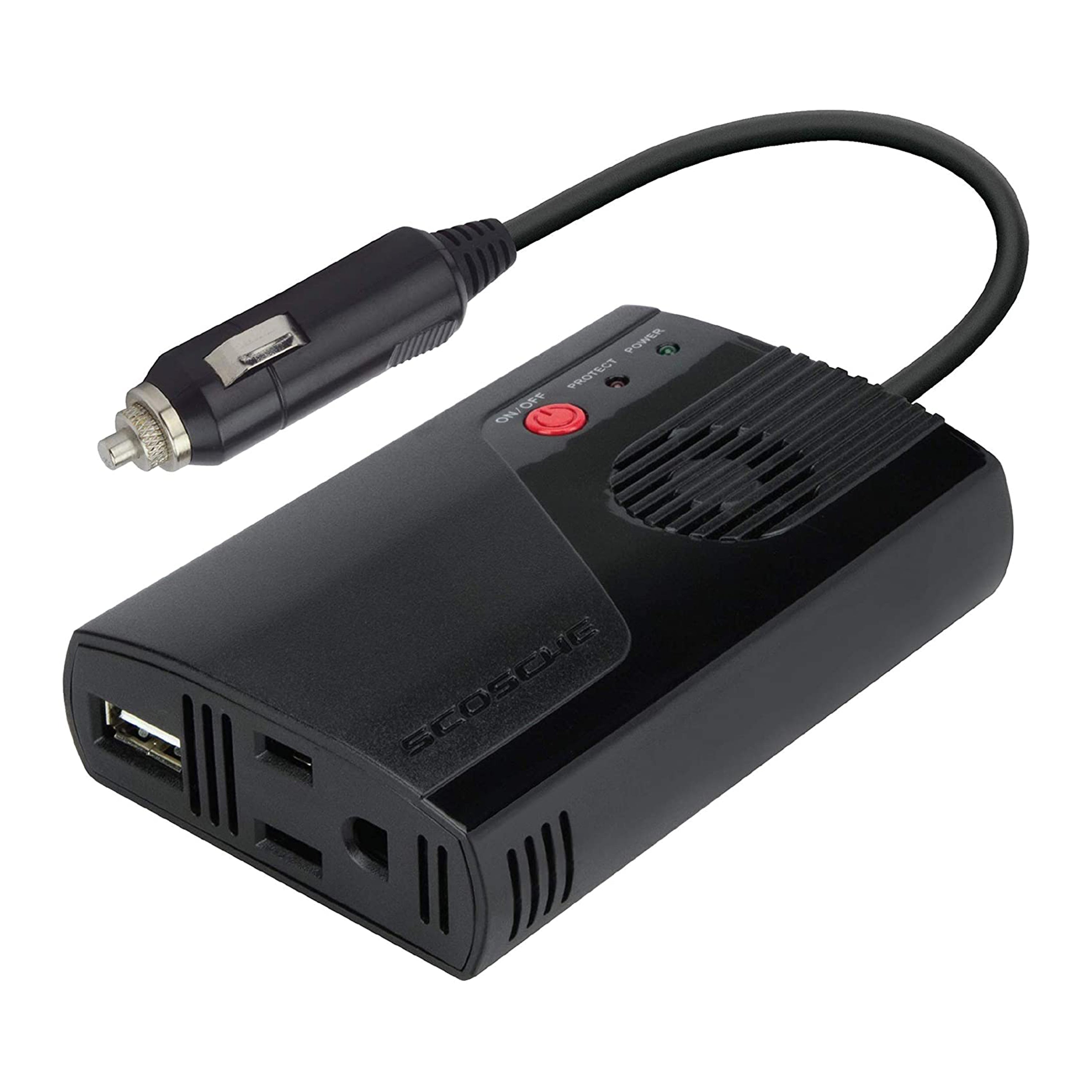 Scosche PI130, Slim 130W Pwr Inv w/USB
