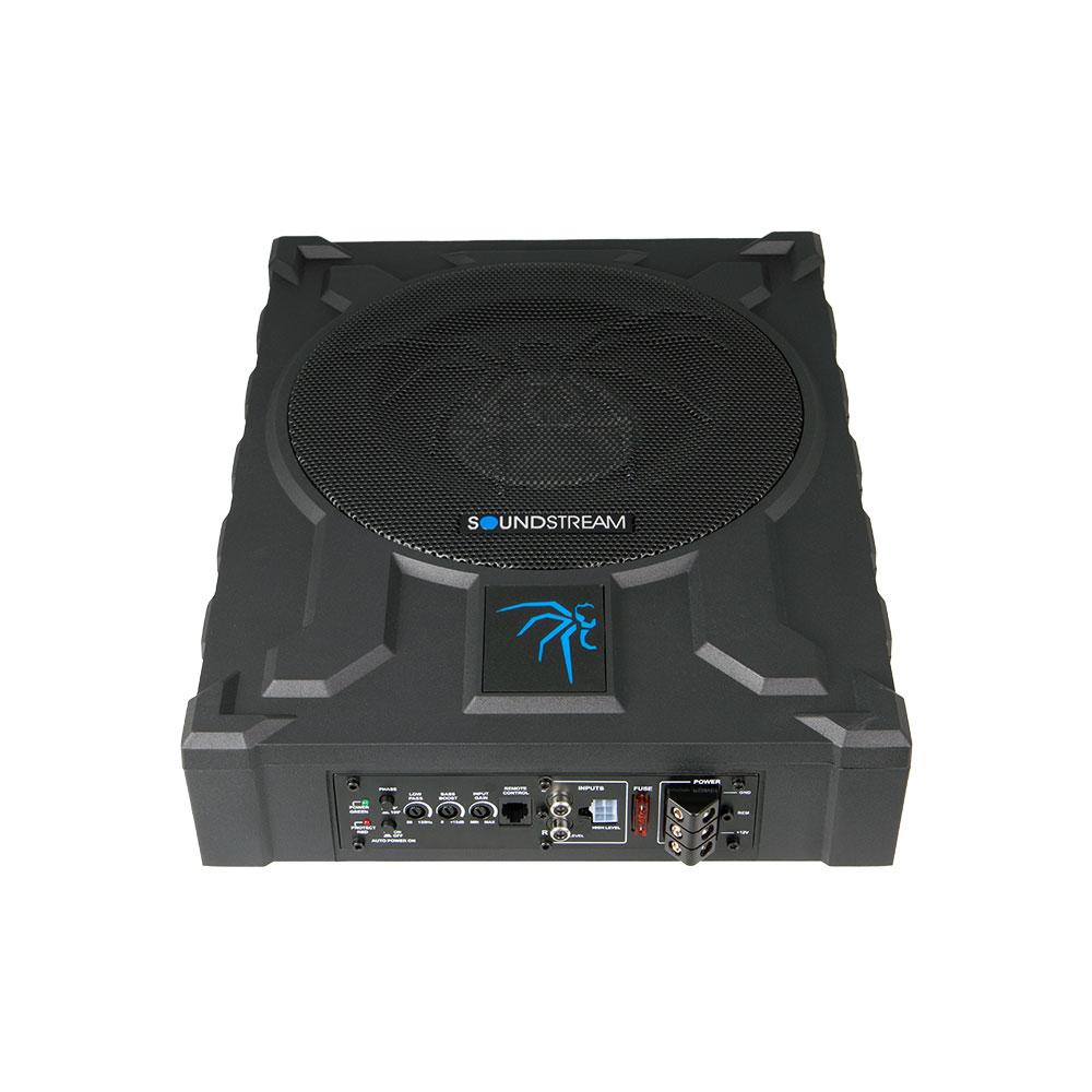 Soundstream USB-10P, Powered Shallow Under Seat 10" Subwoofer Enclosure w/ 2 Passive Radiators, 1000W