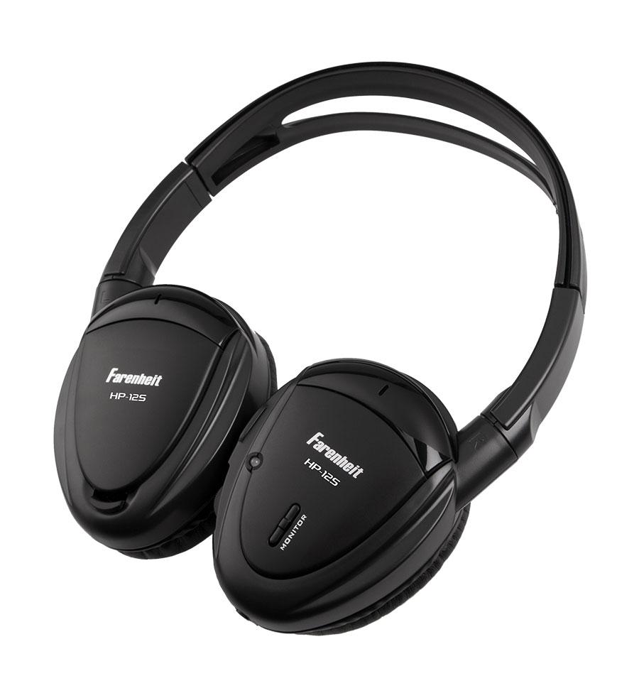 Power Acoustik HP-12S, Single 2 Channel IR Headphone Fold Flat