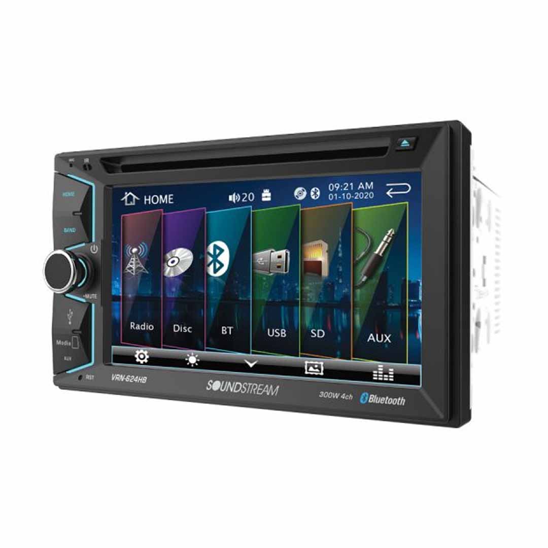 Soundstream VRN-624B, 2-DIN AptiX Source Unit w/ iGO GPS, Bluetooth, & 6.2" LCD