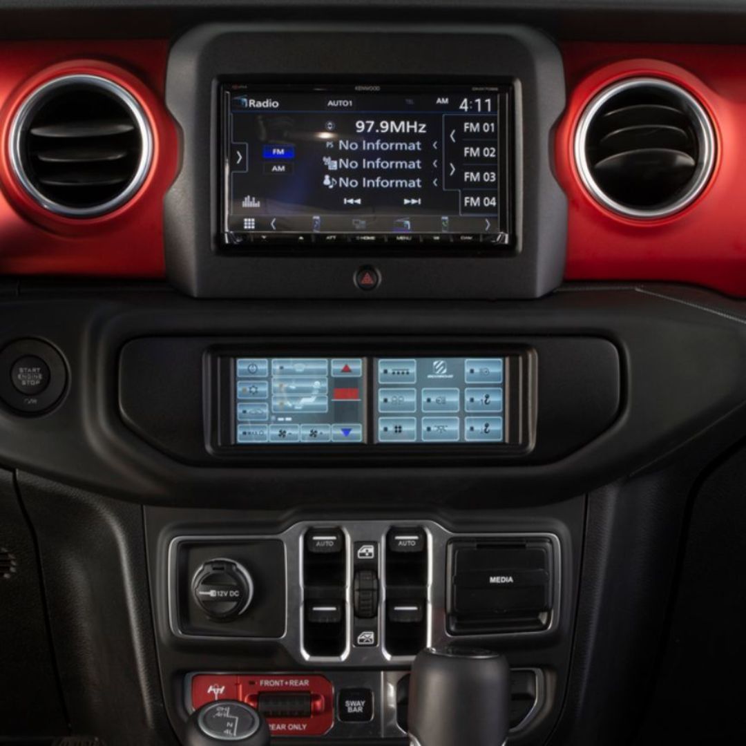 Scosche ITCCR05B, Integrated Touch 2018 - Up Jeep Wrangler Dash Kit