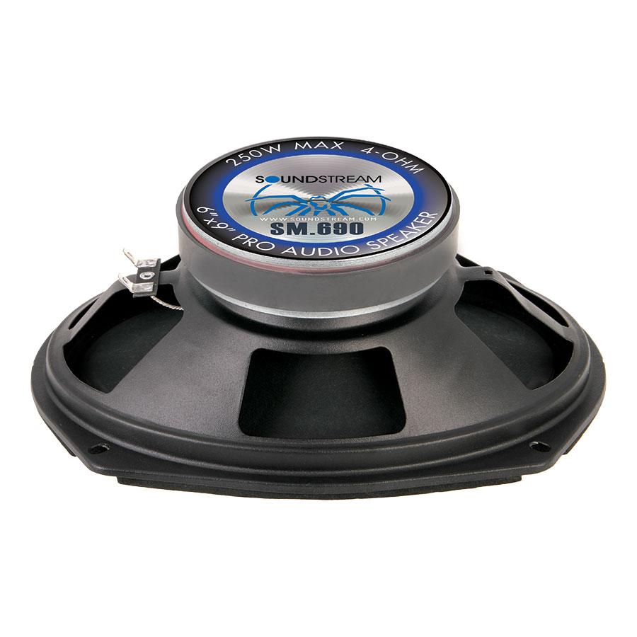 Soundstream SM.690, SM 6x9" Pro Audio Speaker, 250W, 4 Color Changeable