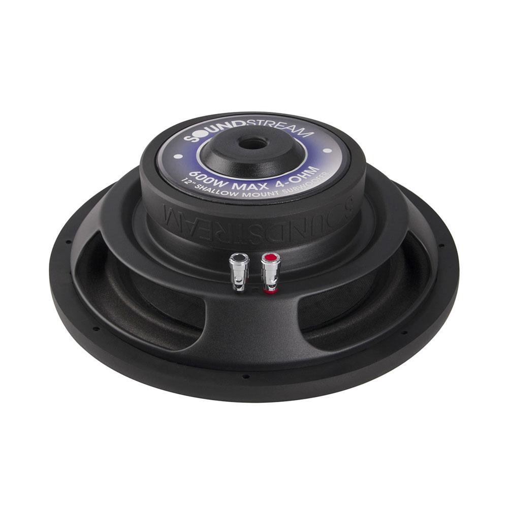 Soundstream PSW.124, 4½ Shallow 3" Mounting Depth 12" Subwoofer - 600W