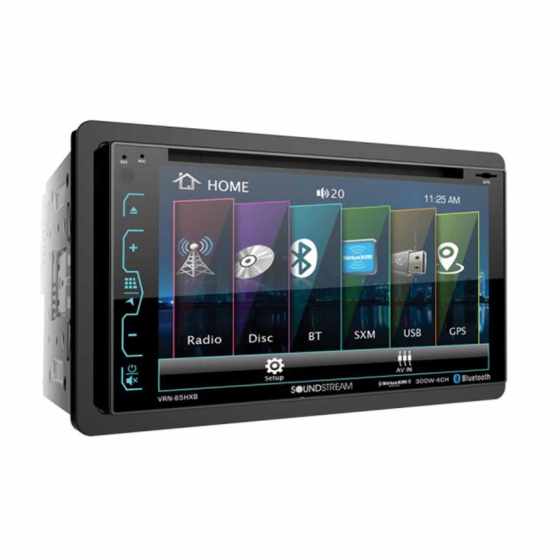 Soundstream VRN-65HXB, 2-DIN AptiX Source Unit w/ iGO GPS, PhoneLink, SXM Ready, & 7" LCD