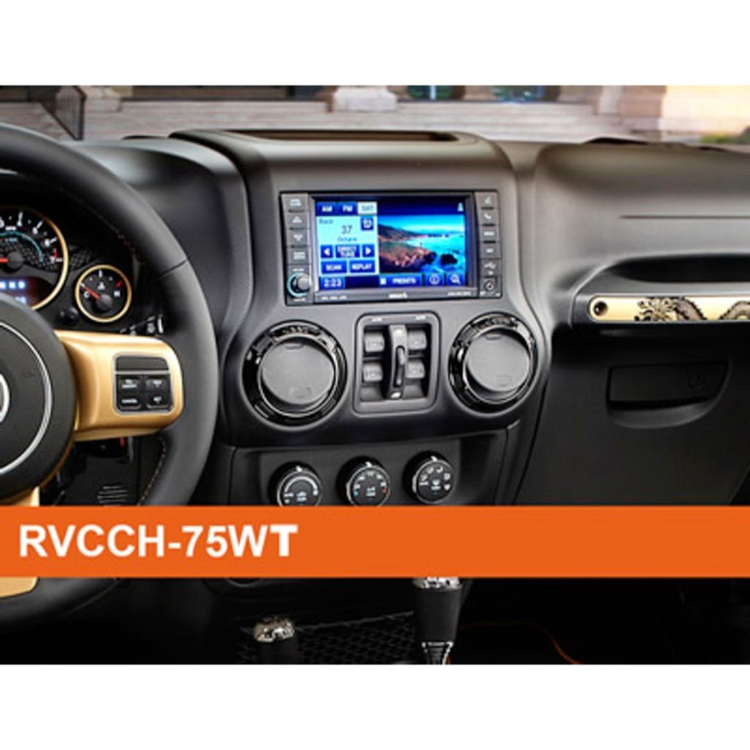 Crux RVCCH-75WT, Rear-View & VIM Integration with Spare Tire Mount Camera For Jeep Wrangler