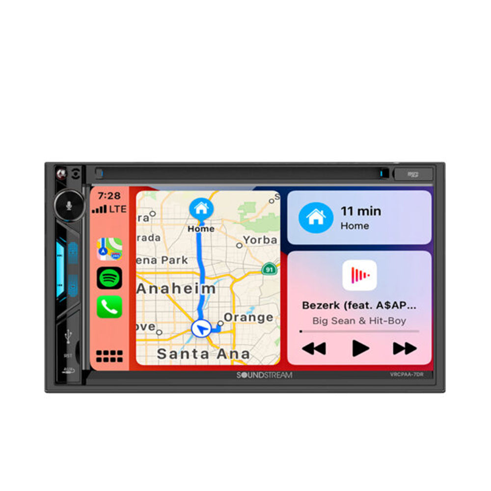 Soundstream VRCPAA-7DR, 7" Multimedia Receiver w/ CarPlay and Android Auto