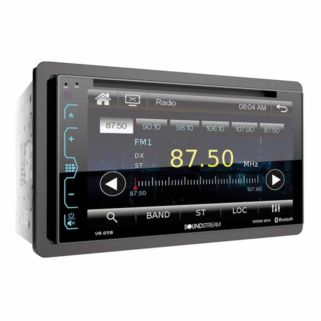 Soundstream VR-65B, 2-DIN AptiX Source Unit w/ Bluetooth, & 6.2" LCD