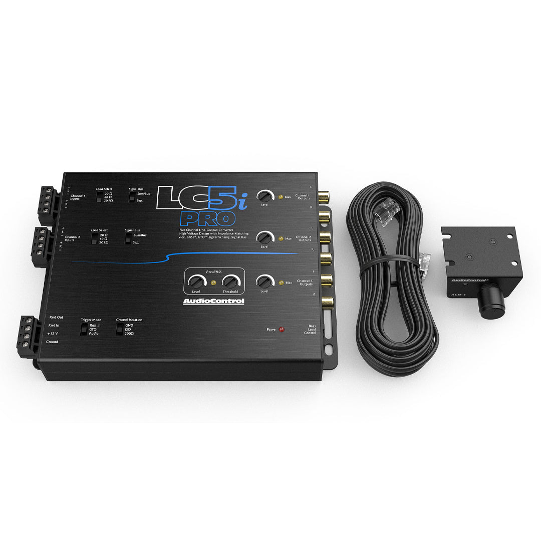 AudioControl LC5i Pro, 5 CH Line Out Converter w/ AccuBass & ACR-1 Dash Remote