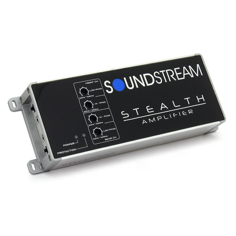 Soundstream ST4.1200D, Stealth 4 Channel Class D Full Range Amplifier, Micro Size - 1200W