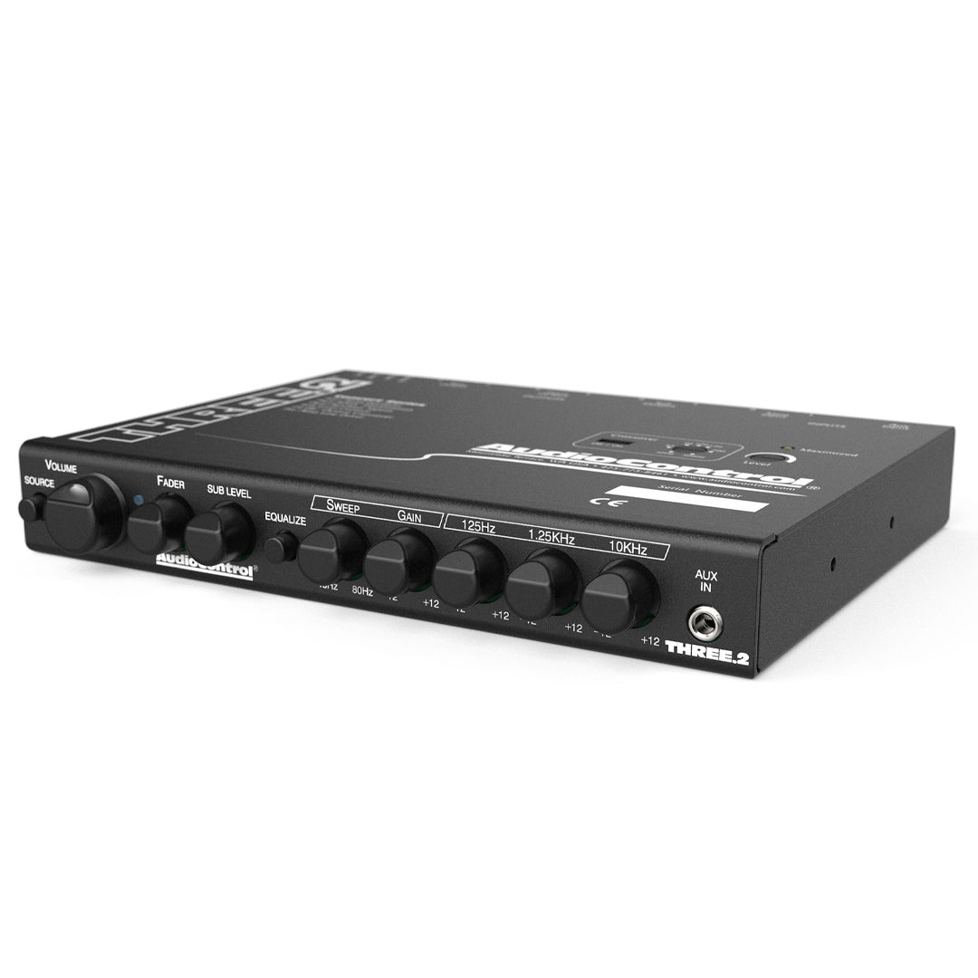 AudioControl Three.2, In-Dash EQ 3 Band Equalizer / Crossover w/ Aux Input