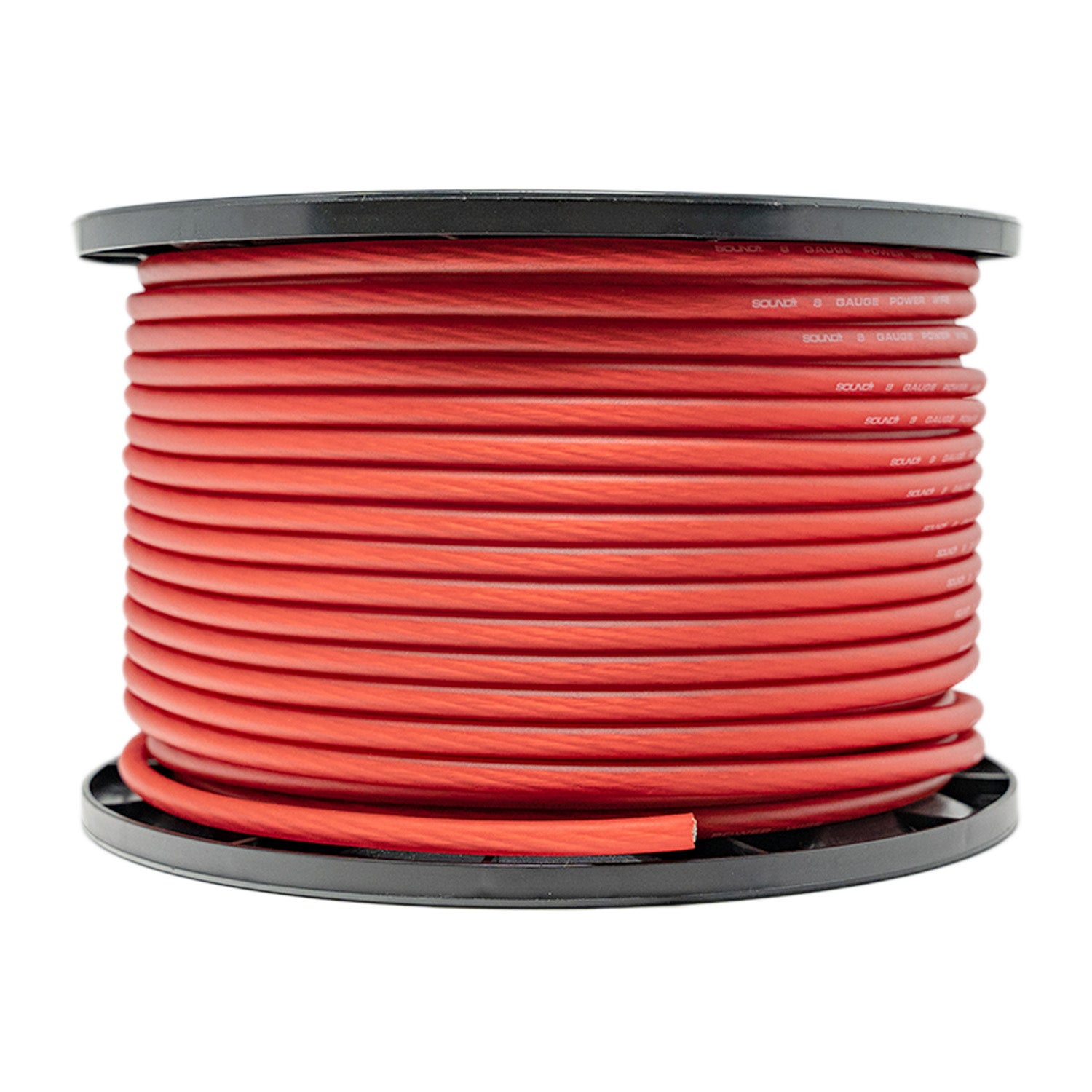 SoundBox CW8-250R, 8 Gauge 250 Ft. Amplifier Power / Ground Wire Spool, Red