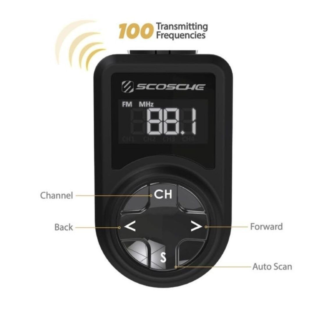 Scosche FMTD10, Universal Digital FM Transmitter w/12W Charging