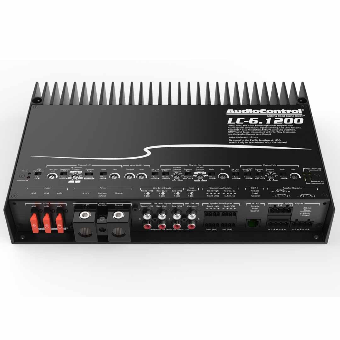 AudioControl LC-6.1200, 6 Channel Amplifier with AccuBass - 1200 Watts