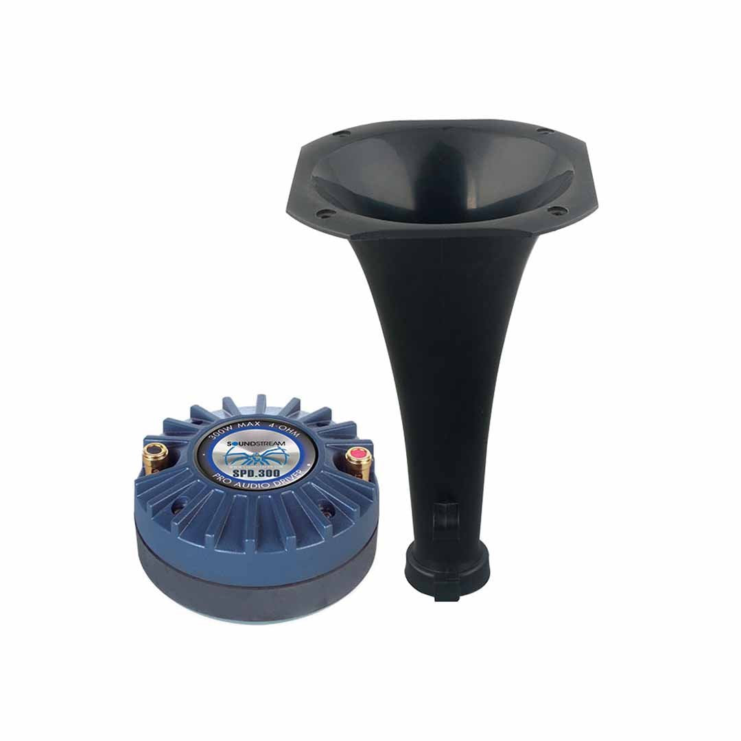 Soundstream SPD.300, Compression Driver Tweeter w/ Large  ABS Horn, 300W