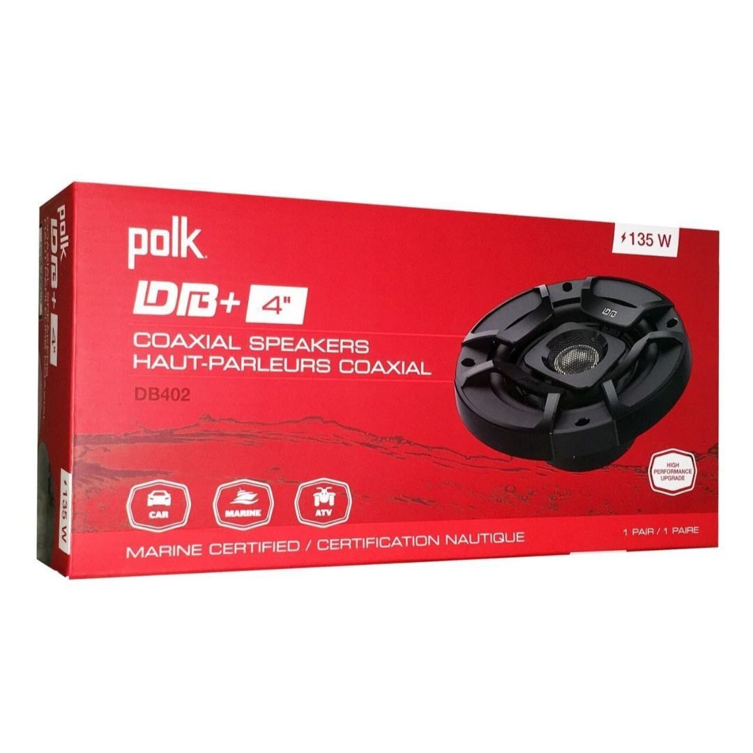 Polk Audio DB402, DB+ 4" Series Coaxial Car / Marine / UTV / ATV Speakers