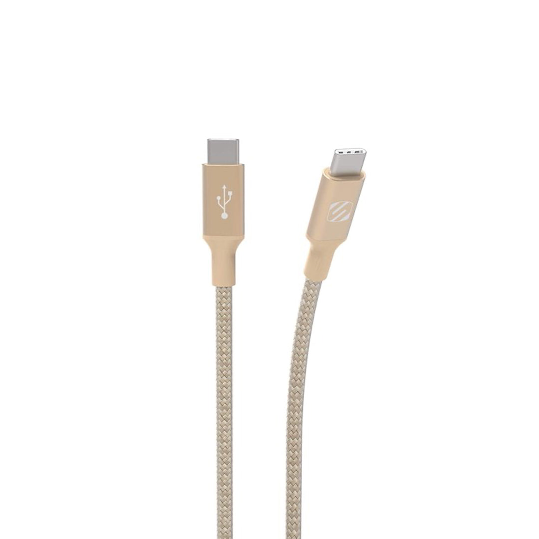 Scosche CCB10GD-SP, USB C to C Braided 10 Foot (Gold)