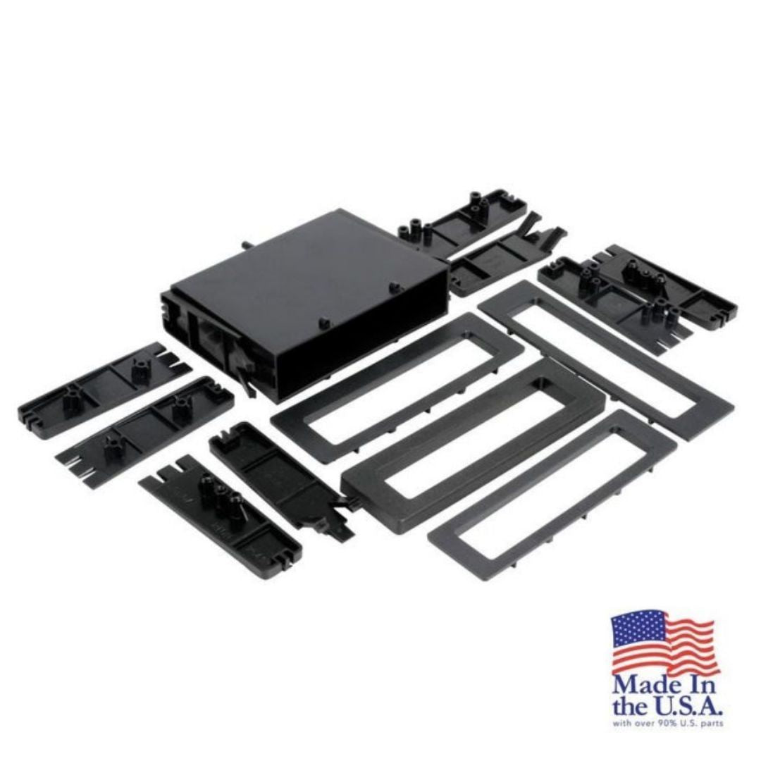 Scosche UP9900B, 1978-2004 Import / Domestic Pocket Kit For ISO DIN & DIN Installations, Factory Brackets Req.
