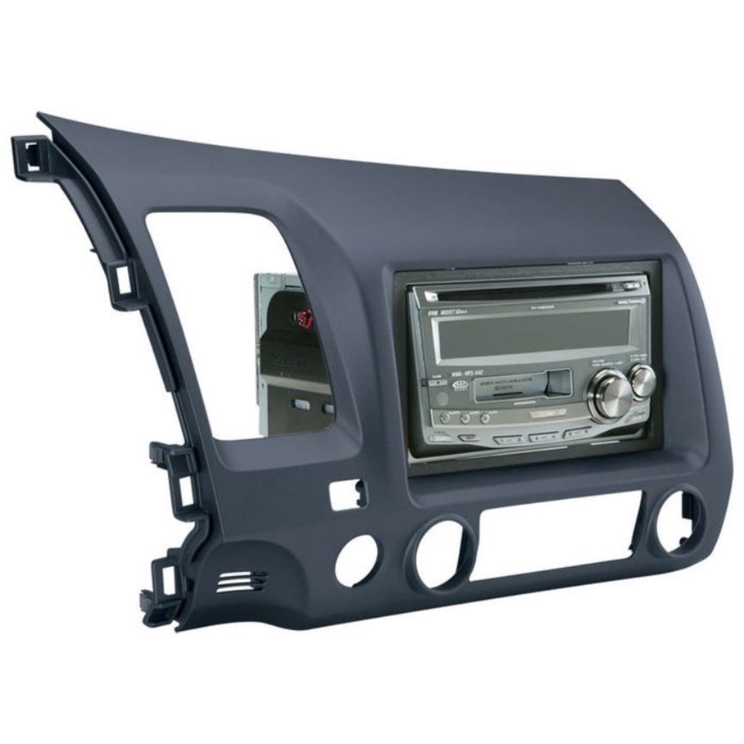 Scosche HA1561BMB, 2006-2011 Honda Civic ISO Double DIN & DIN+Pocket Kit, Blue Metallic