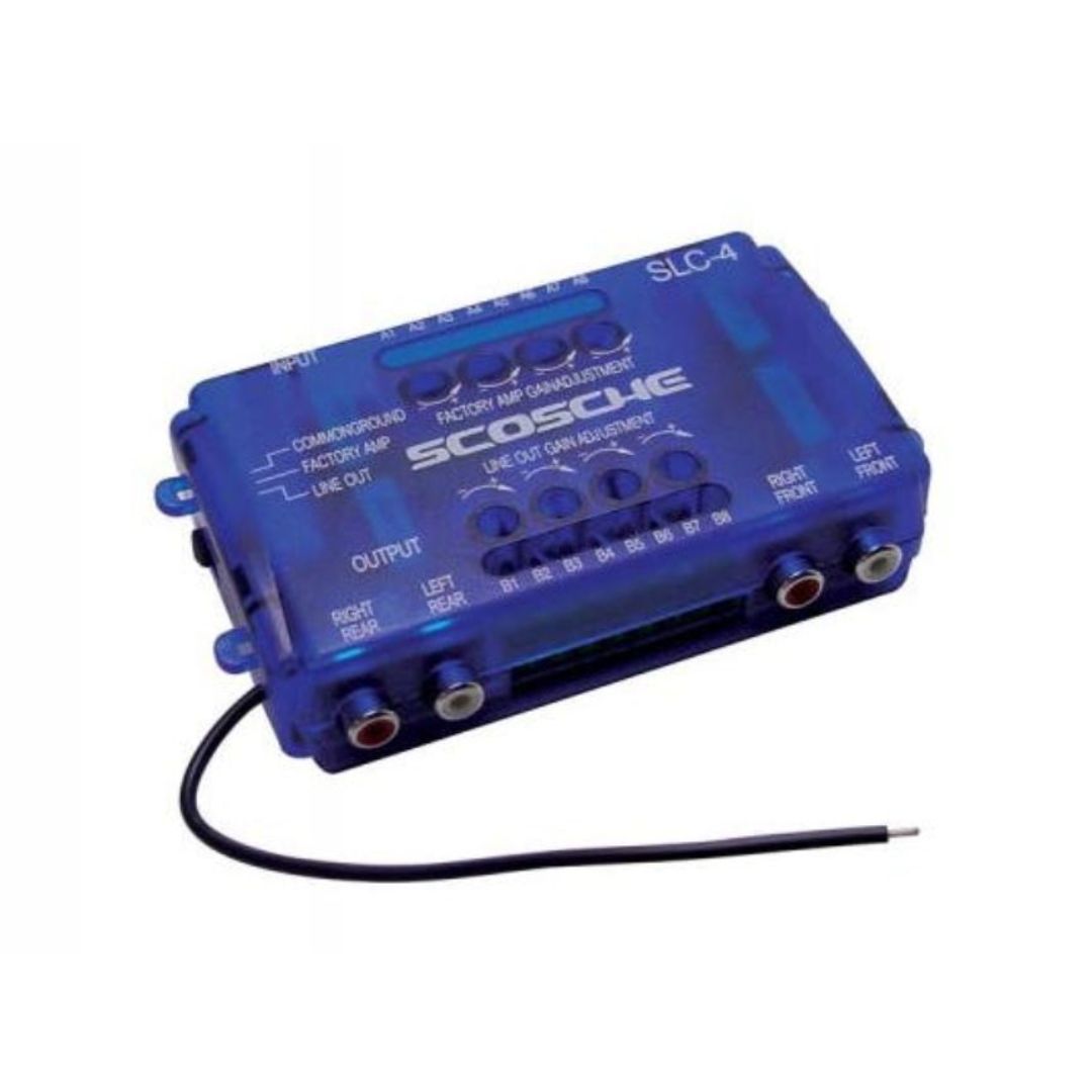 Scosche SLC4, 4 Ch Line Output Converter And Oem Amplifier Adapter