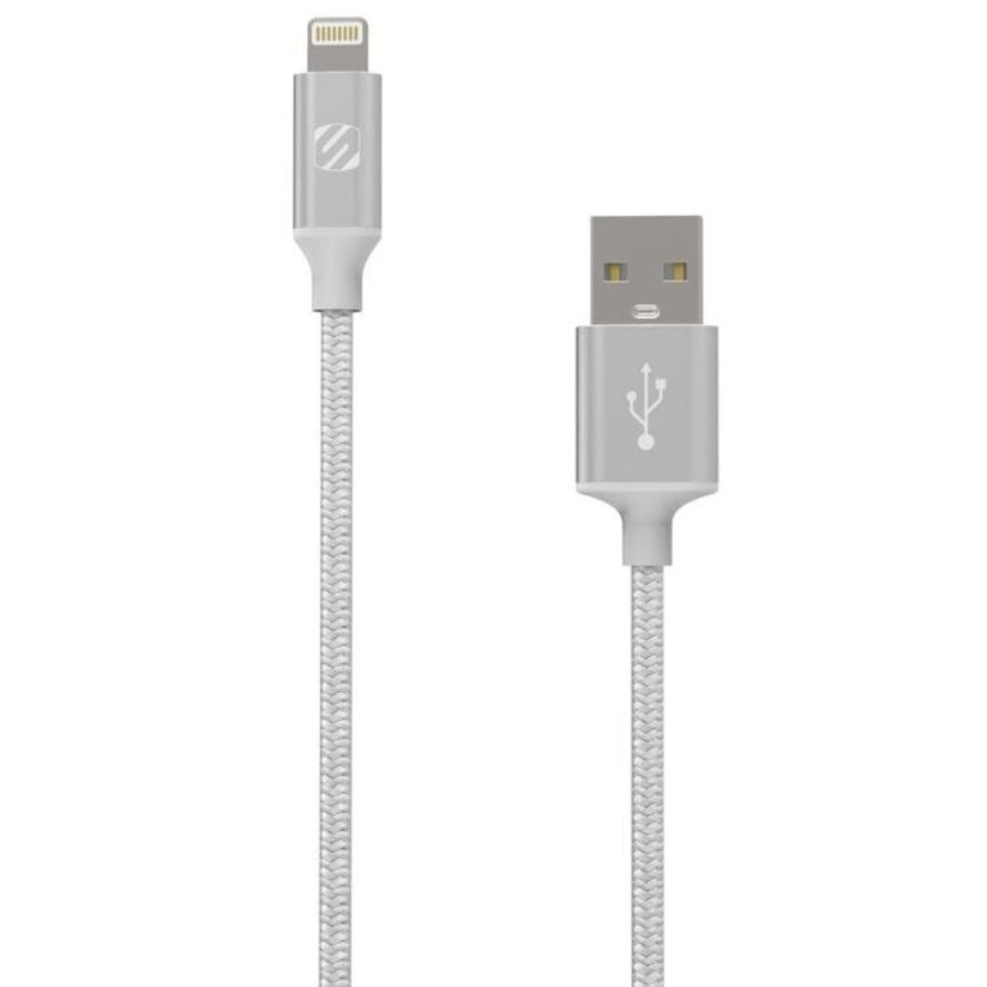 Scosche I3B4SG, USB A to Lightning Braided 4 Foot (Space Grey)