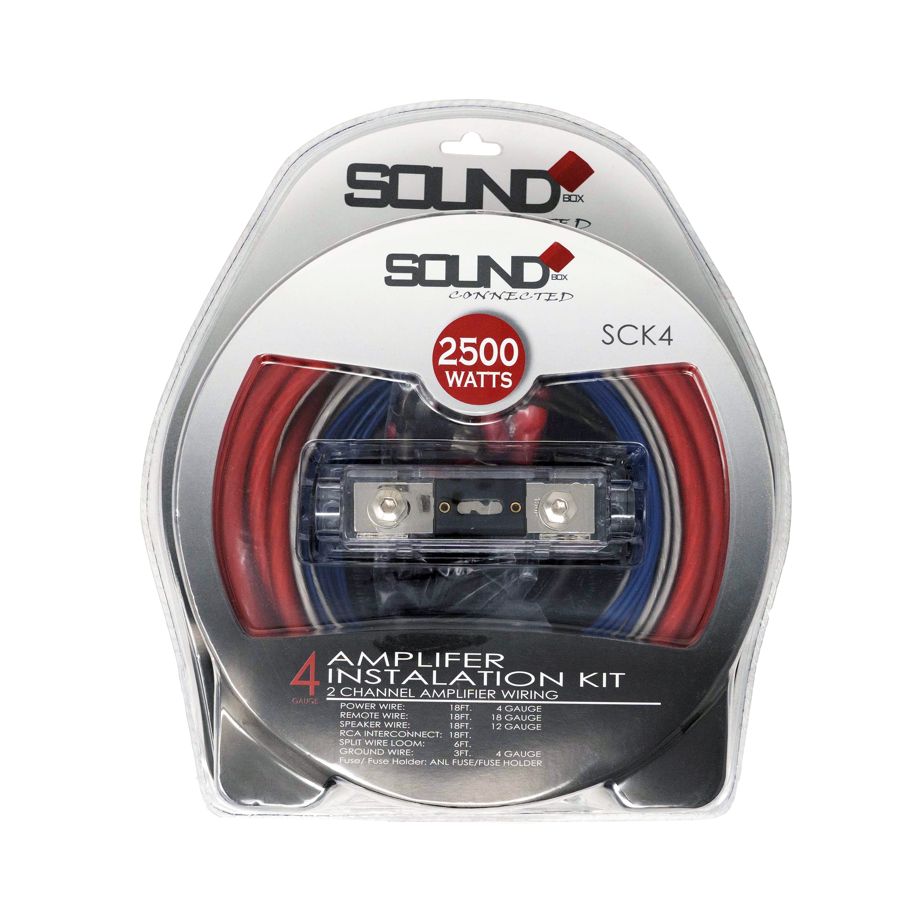 SoundBox SCK4, 4 Gauge Complete Amplifier Install Amp Wiring Kit