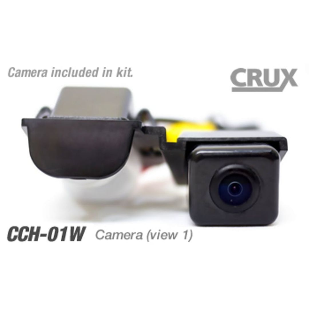 Crux RVCCH-75W, Rear-View & VIM Integration with Camera For Jeep Wrangler (License Plate Light Camera Included)