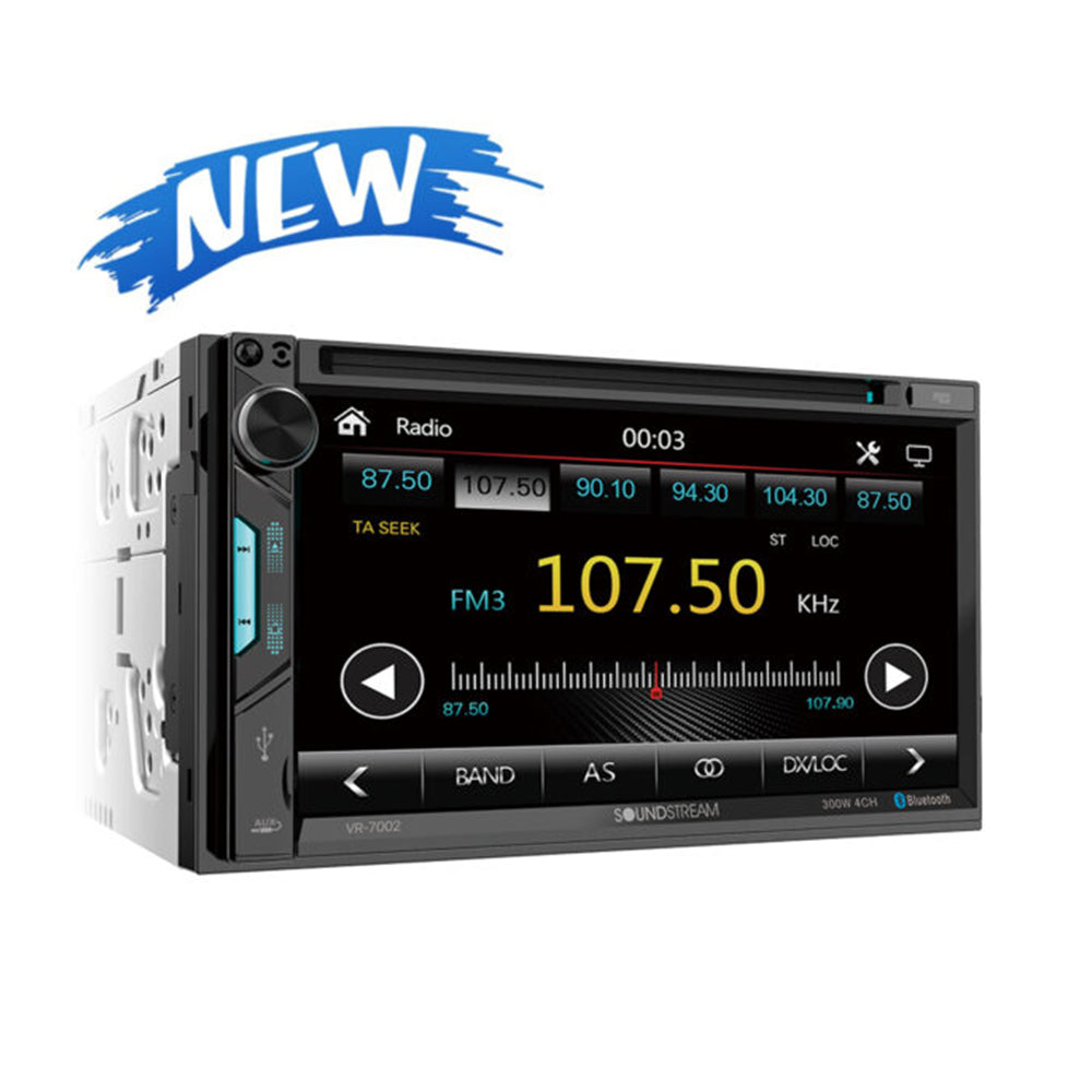 Soundstream VR-7002, 7" Double DIN Multimedia Receiver w/ Phonelink & Bluetooth