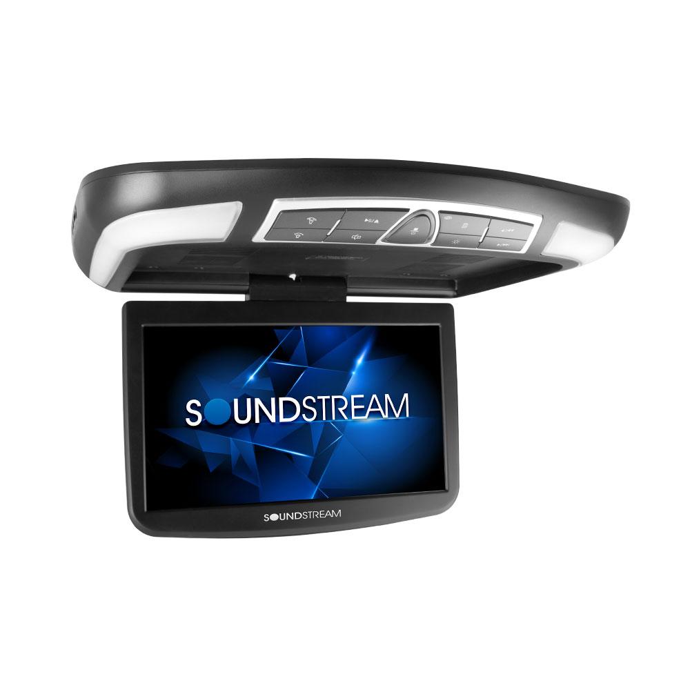 Soundstream VCM-138H, 13.8" Ceiling Mount DVD Entertainment. Sys., Mobile Link, RGB Lights, 3 Color Change